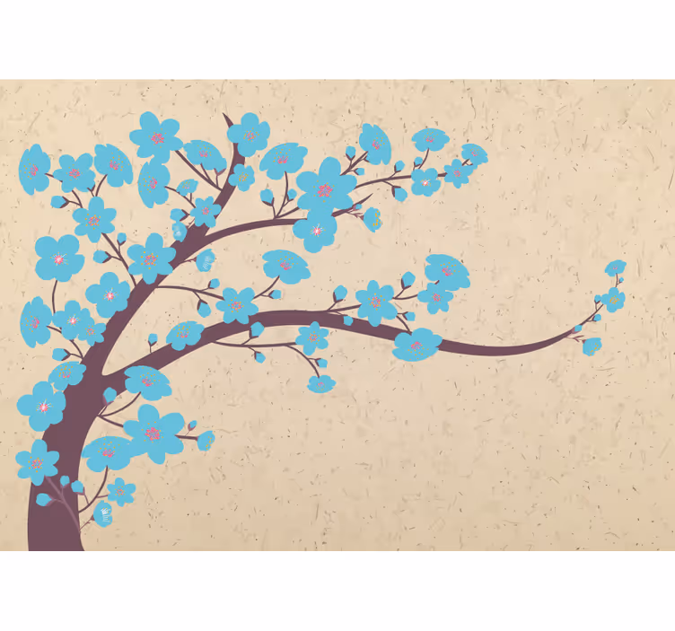 Fototapete blumen sakura blütenstängel - TenStickers