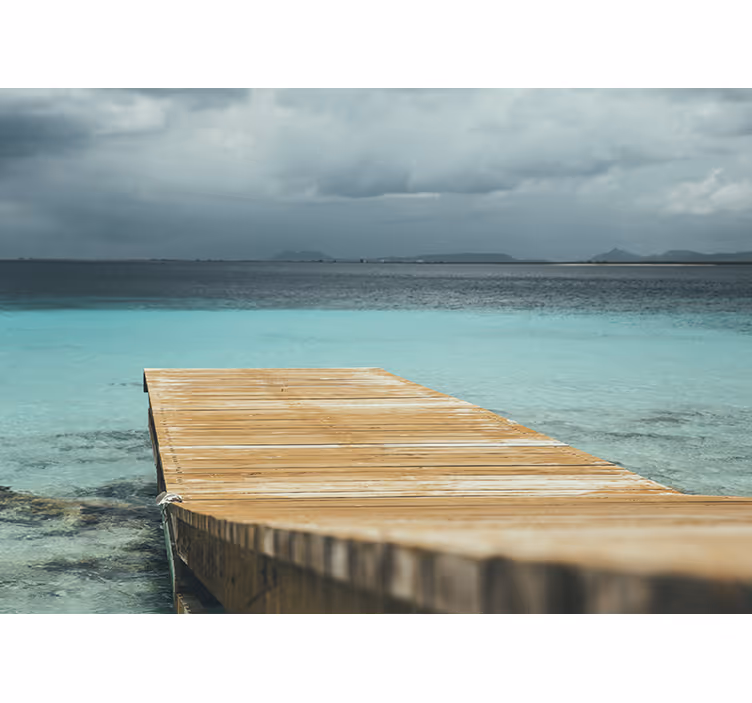 Fototapete natur ruhiger seesteg - TenStickers