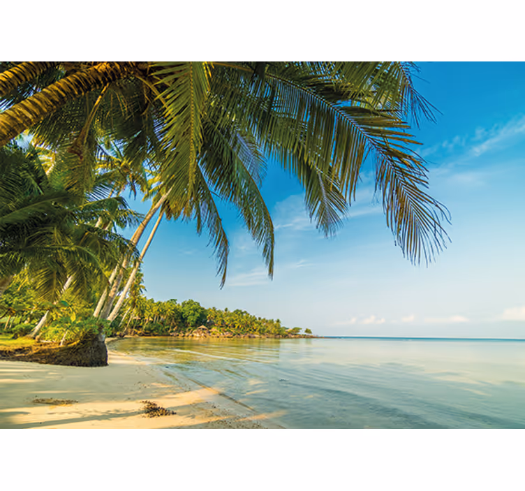 Fototapete 3D Friedliches paradies im meer - TenStickers