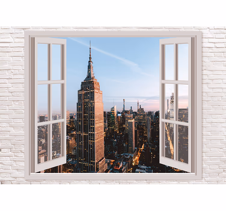 Fototapete New York Fenster öffnen - TenStickers