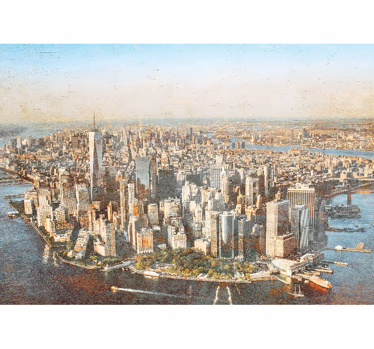 Fototapete städte luftaufnahme manhattan - TenStickers