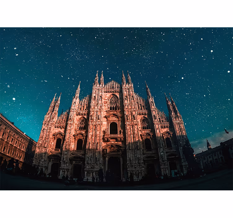 Fototapete madrid nachtansicht mailänder dom - TenStickers