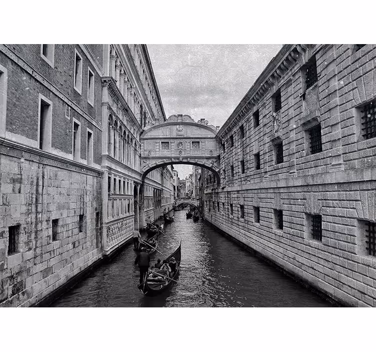 Fototapete städte blick auf die venezianischen wasserwege - TenStickers