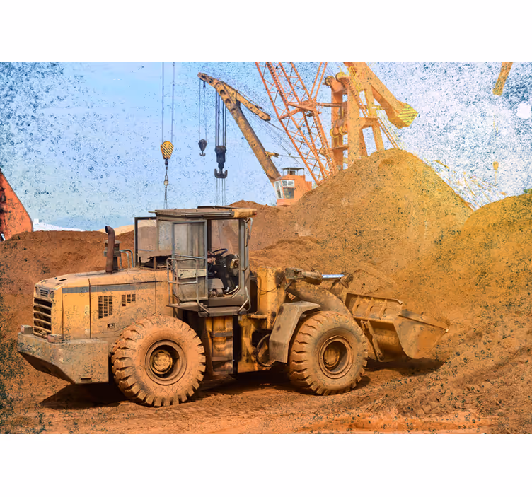 Fototapete fahrzeuge baumaschinen lader - TenStickers