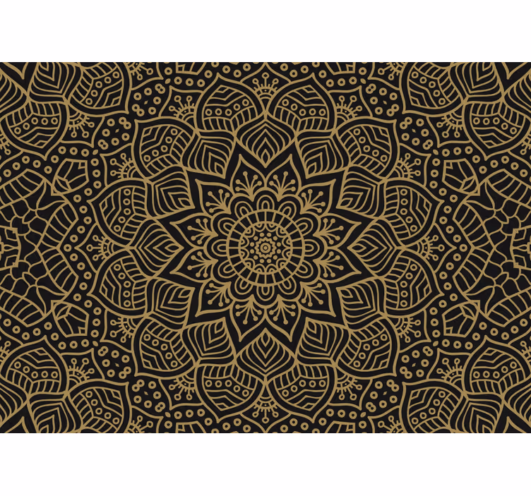 Fototapete mandala mit aufwendigem botanischen motiv - TenStickers