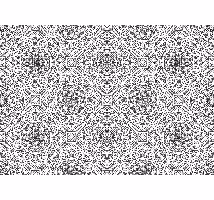 Fototapete mandala mit filigranen geometrischen mustern - TenStickers