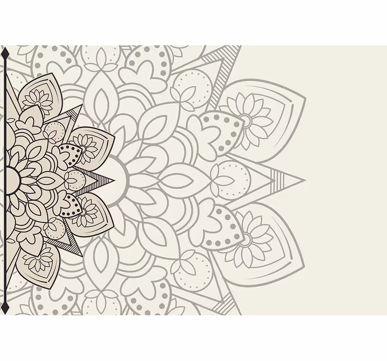 Fototapete mandala mit aufwendigem blumendesign - TenStickers