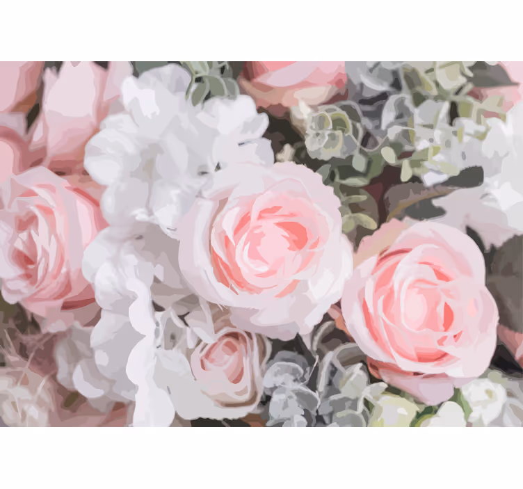 Fototapete blumen romantische rosa rosen - TenStickers