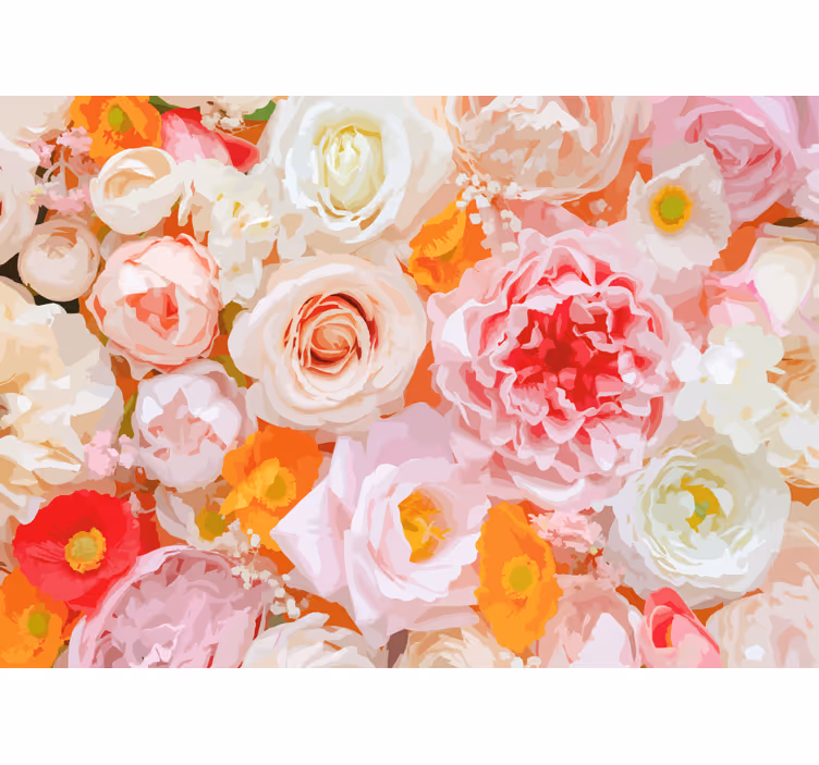 Fototapete blumen zarte blumenanordnung - TenStickers