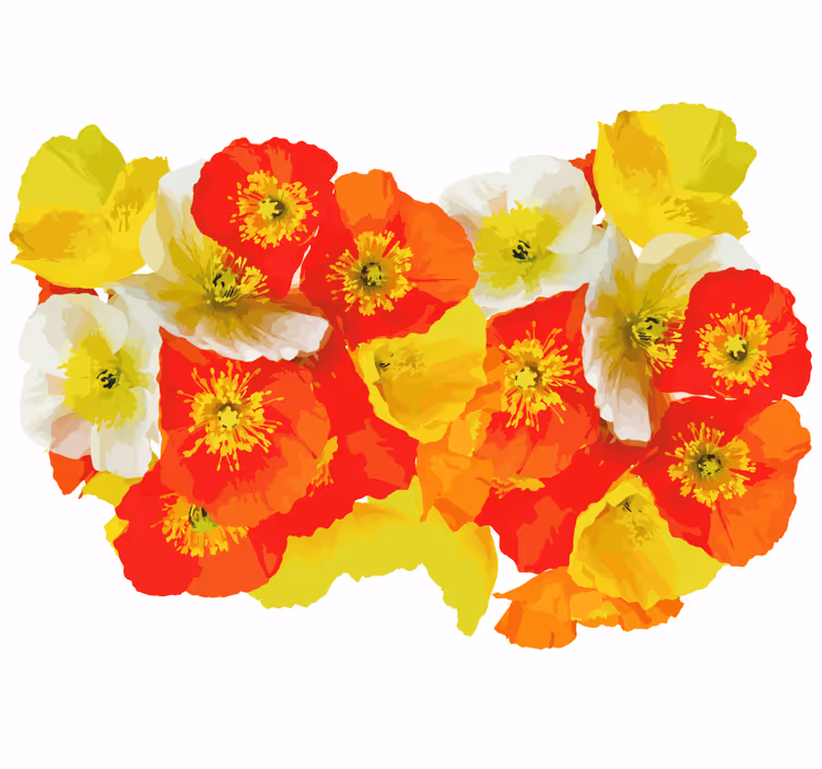 Fototapete blumen mohnblumen komposition - TenStickers