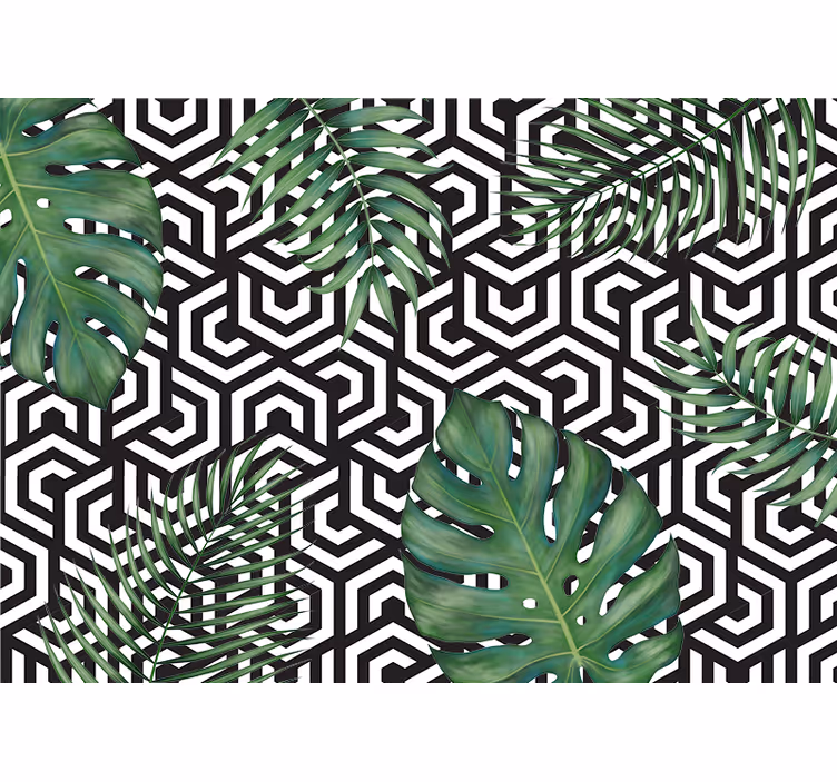 Fototapete weitere muster geometrisches blattmuster - TenStickers