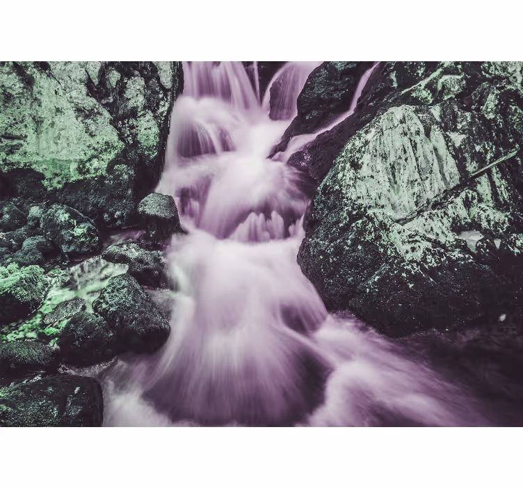 Fototapete berge mit fließenden wasserfällen - TenStickers