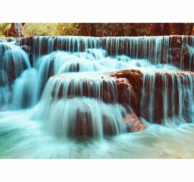 Fototapete wasserfall ruhiger wasserfluss - TenStickers