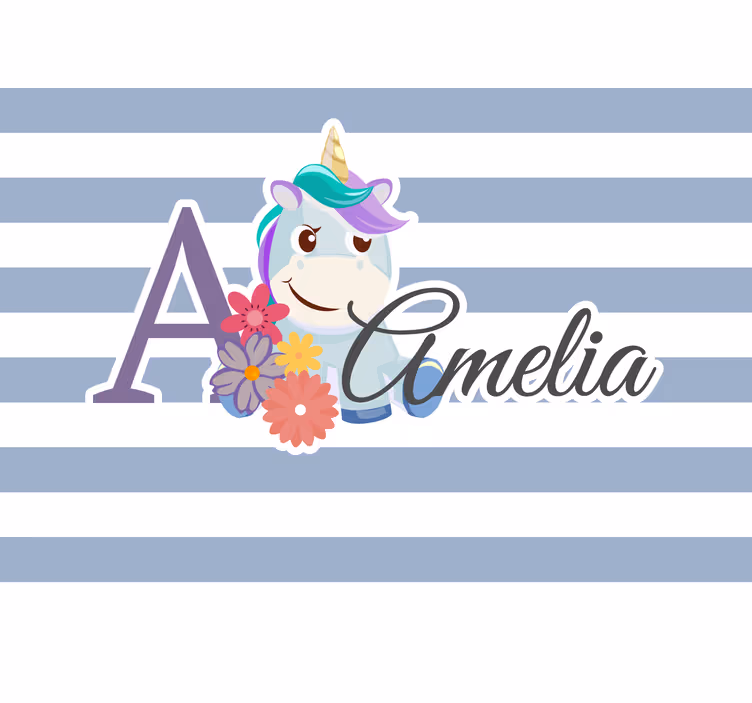 Fototapete personalisiert mit bezauberndem einhorn-motiv - TenStickers