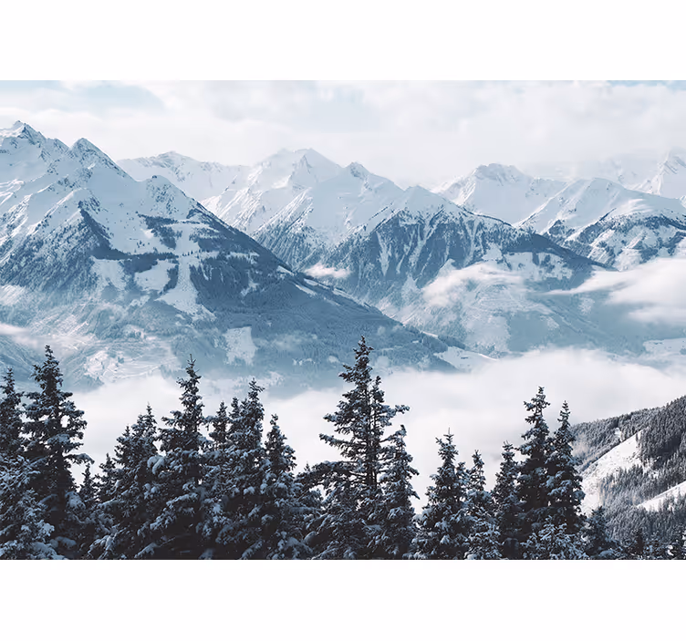 Fototapete berge großartige schneebedeckte gipfel - TenStickers