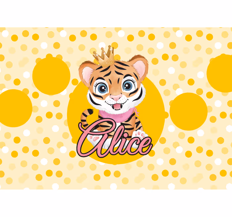 Fototapete tiere niedlicher tiger charakter - TenStickers
