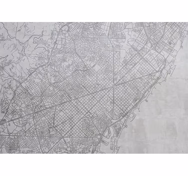 Fototapete Barcelona Stadtplan von barcelona - TenStickers