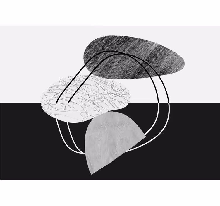 Fototapete abstrakt geometrische monochromformen - TenStickers