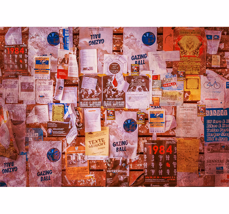 Fototapete Wohnzimmer Teen poster Muster - TenStickers
