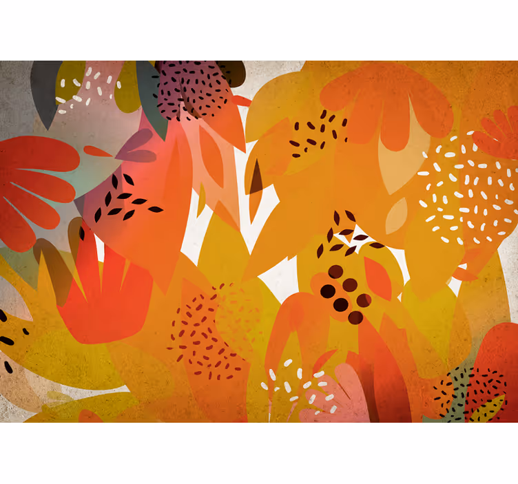 Fototapete weitere blumen mit lebendigen blättern - TenStickers