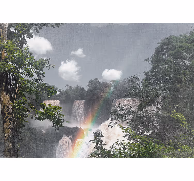 Fototapete wasserfall dschungelwasserfall szene - TenStickers