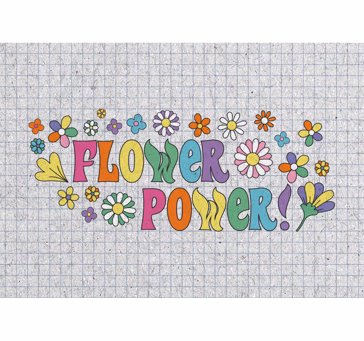 Fototapete blumen im flower power design - TenStickers