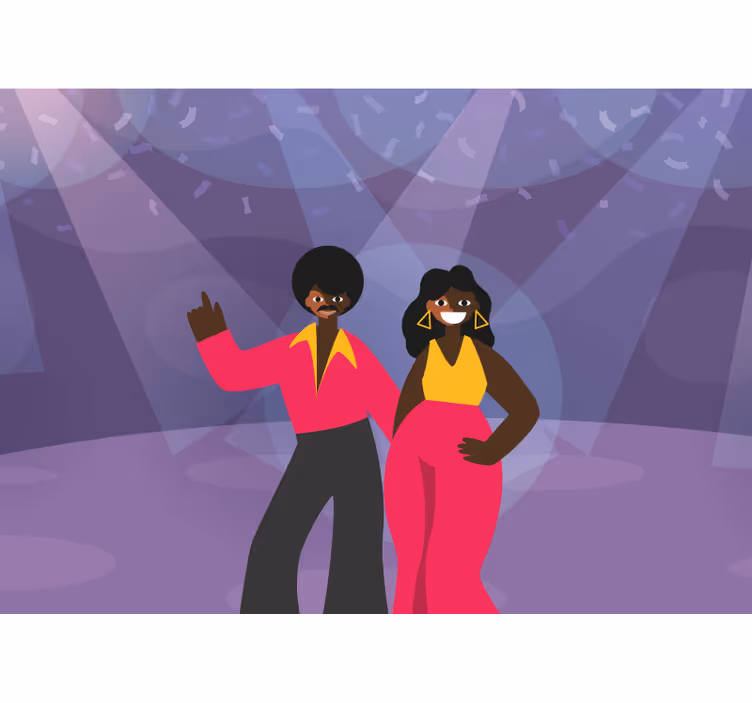 Fototapete musik disco tanzendes paar - TenStickers