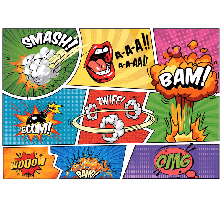 Fototapete graffiti im comicbuch-stil - TenStickers