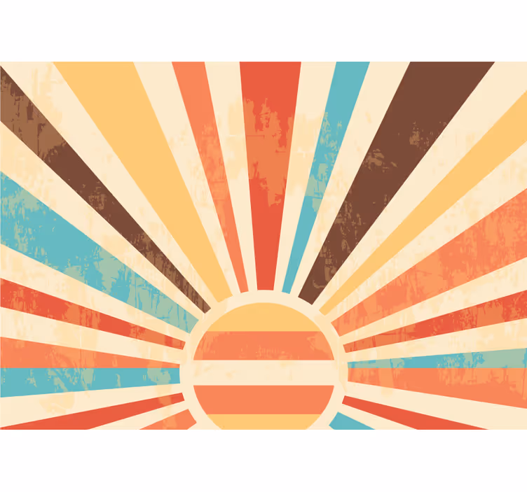 Fototapete abstrakt strahlendes sonnenstrahlen-design - TenStickers