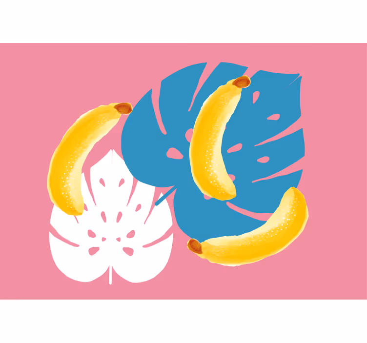 Fototapete weitere blumen bananen und blätter - TenStickers