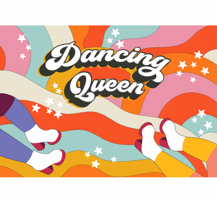 Fototapete musik im stil der dancing queen vibes - TenStickers
