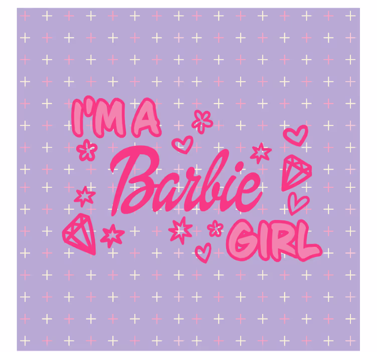 Fototapete spruch ich bin ein barbie mädchen - TenStickers