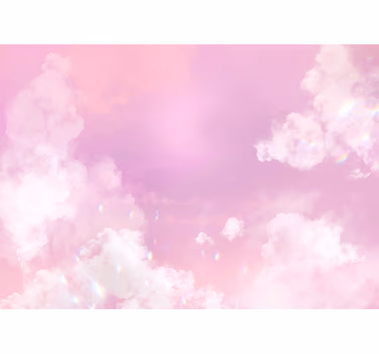 Fototapete Jugendzimmer Weiße wolken rosa himmel - TenStickers