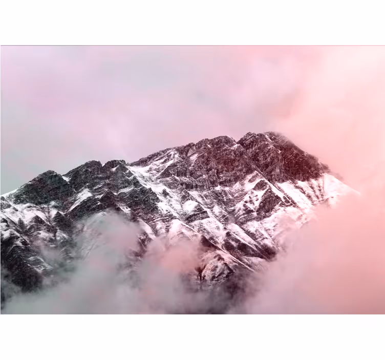 Fototapete berge mit schneebedecktem gipfel - TenStickers