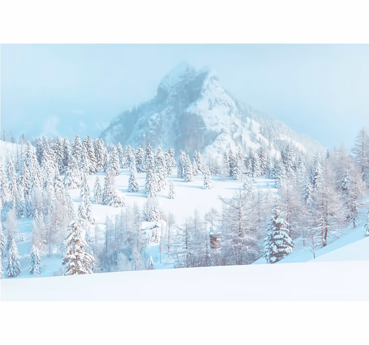 Fototapete berge eisige gipfel landschaft - TenStickers