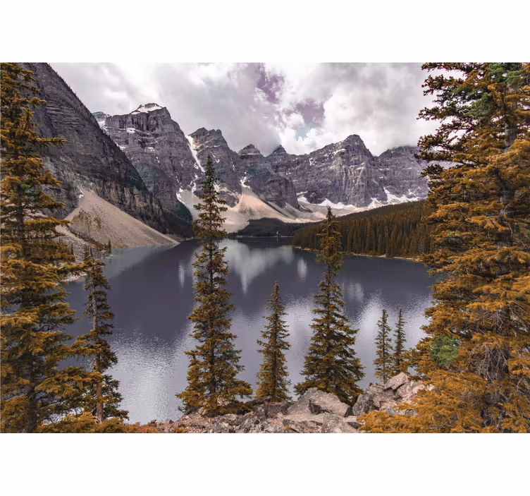 Fototapete landschaft friedlicher bergsee - TenStickers