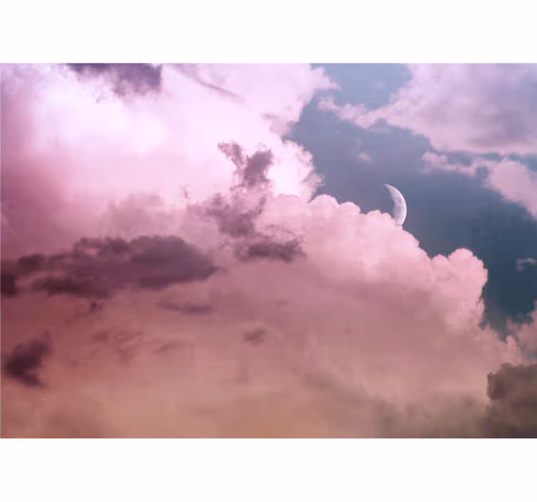 Fototapete himmel wolkiger mondschein himmel - TenStickers
