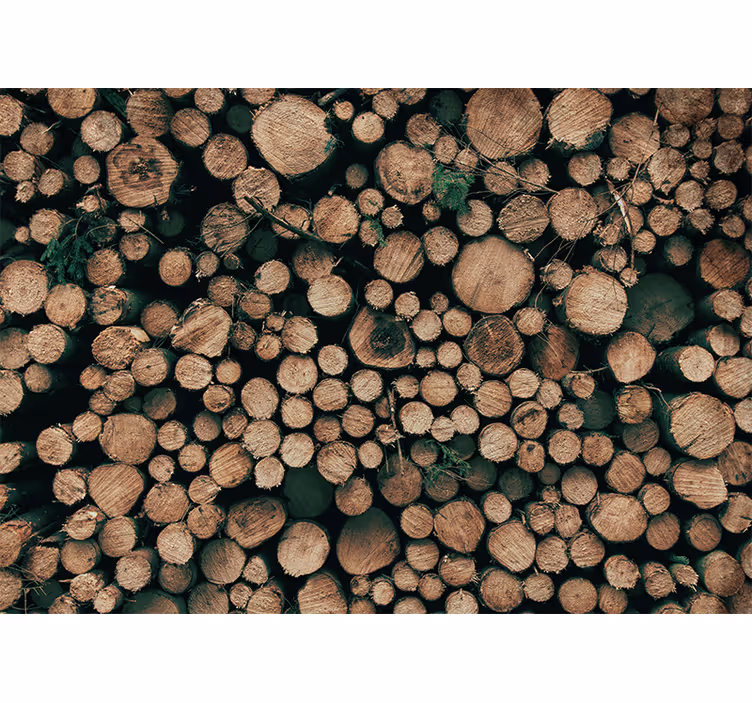 Fototapete stein holzstapel - TenStickers