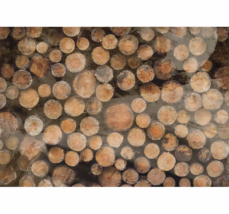 Fototapete weitere muster holzscheit arrangement - TenStickers