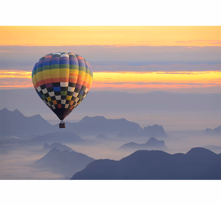 Fototapete fahrzeuge luftballon abenteuer - TenStickers