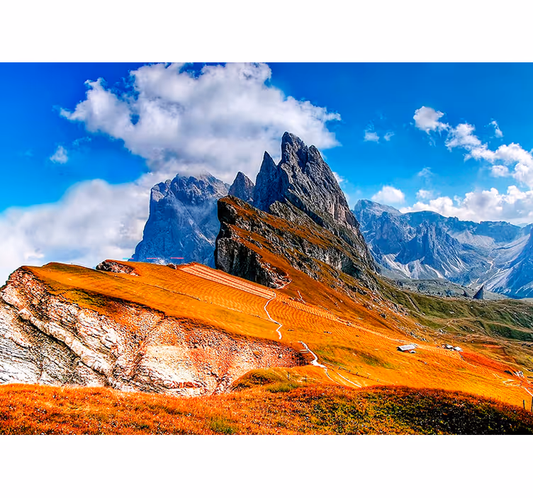Fototapete landschaft berggipfel panorama - TenStickers