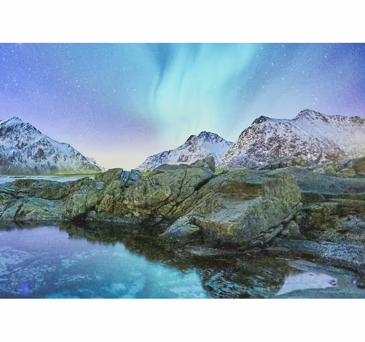 Fototapete Wohnzimmer Nordlichter und - TenStickers