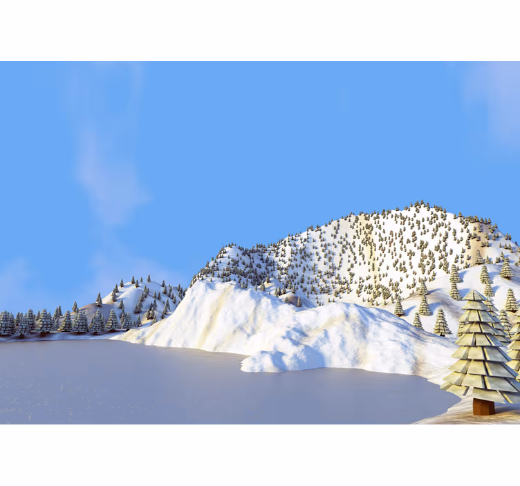 Fototapete landschaft winter bergszene - TenStickers