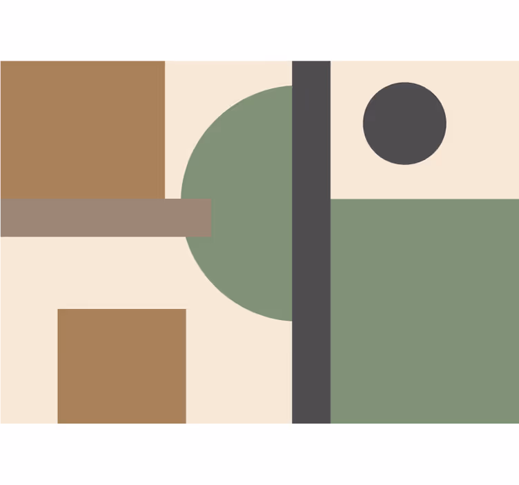 Fototapete abstrakt Natürliche Farben geometrische kunst - TenStickers