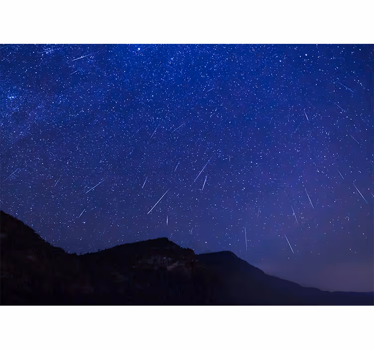 Fototapete berge himmlische kometen nacht - TenStickers