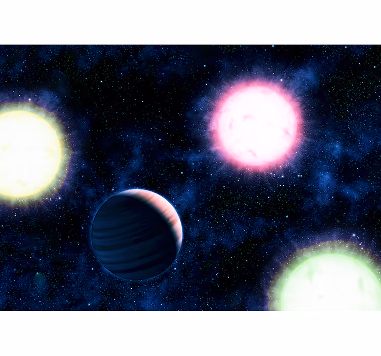 Fototapete weltraum himmlische planetenlandschaft - TenStickers
