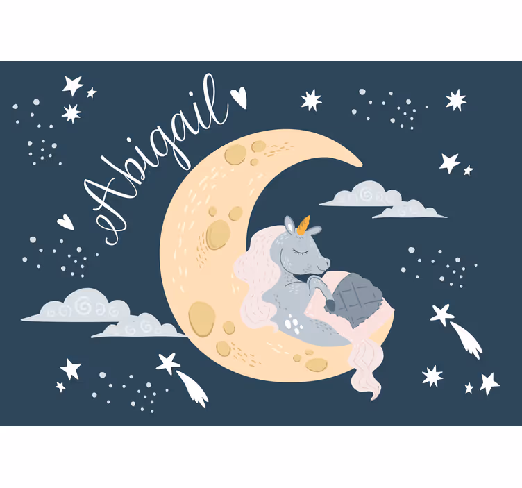 Fototapete kinderzimmer traumhafte einhorn nacht - TenStickers