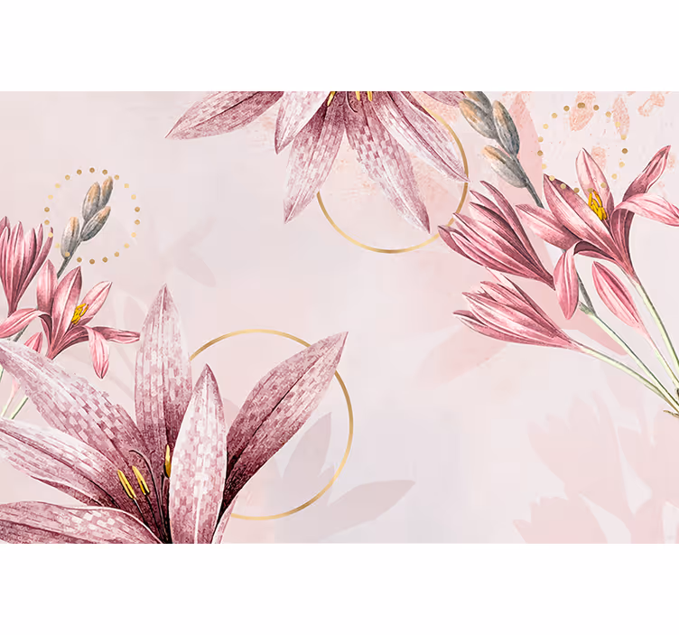 Fototapete blumen pink-lilienblüten - TenStickers