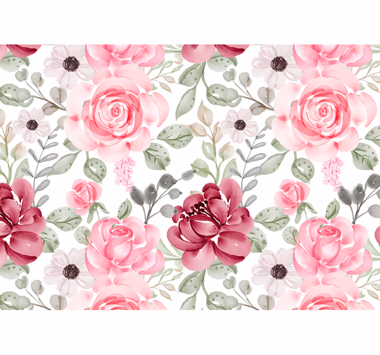 Fototapete blumen mit blühendem blumenmuster - TenStickers