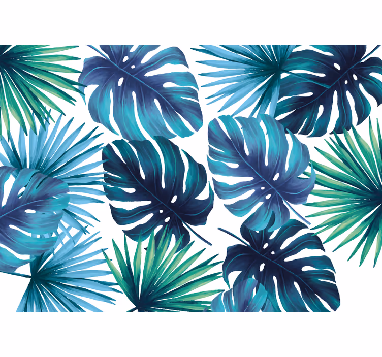 Fototapete natur tropisches blatt kunstwerk - TenStickers